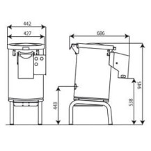 Obieraczka do cebuli | nierdzewna | wsad 8 kg | 0,75 kW | C/E OP8 Resto Quality C/E OP8