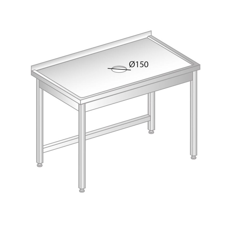 STÓŁ Z OTWOREM NA ODPADKI 800x700x850 Dora-Metal DM-3228