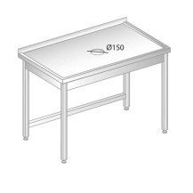 STÓŁ Z OTWOREM NA ODPADKI 1600x600x850 Dora-Metal DM-3228
