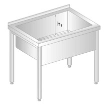 STÓŁ Z BASENEM 1000x600x850 Dora-Metal DM-3235 h1=300