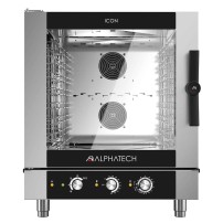 Piec konwekcyjno-parowy ICEM071E | 7x GN 1/1 | 7x 600x400 | Alphatech by Lainox  | sterowanie manualne