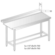STÓŁ WYŁADOWCZY DO ZMYWAREK 800x760x850 Dora-Metal DM-3248