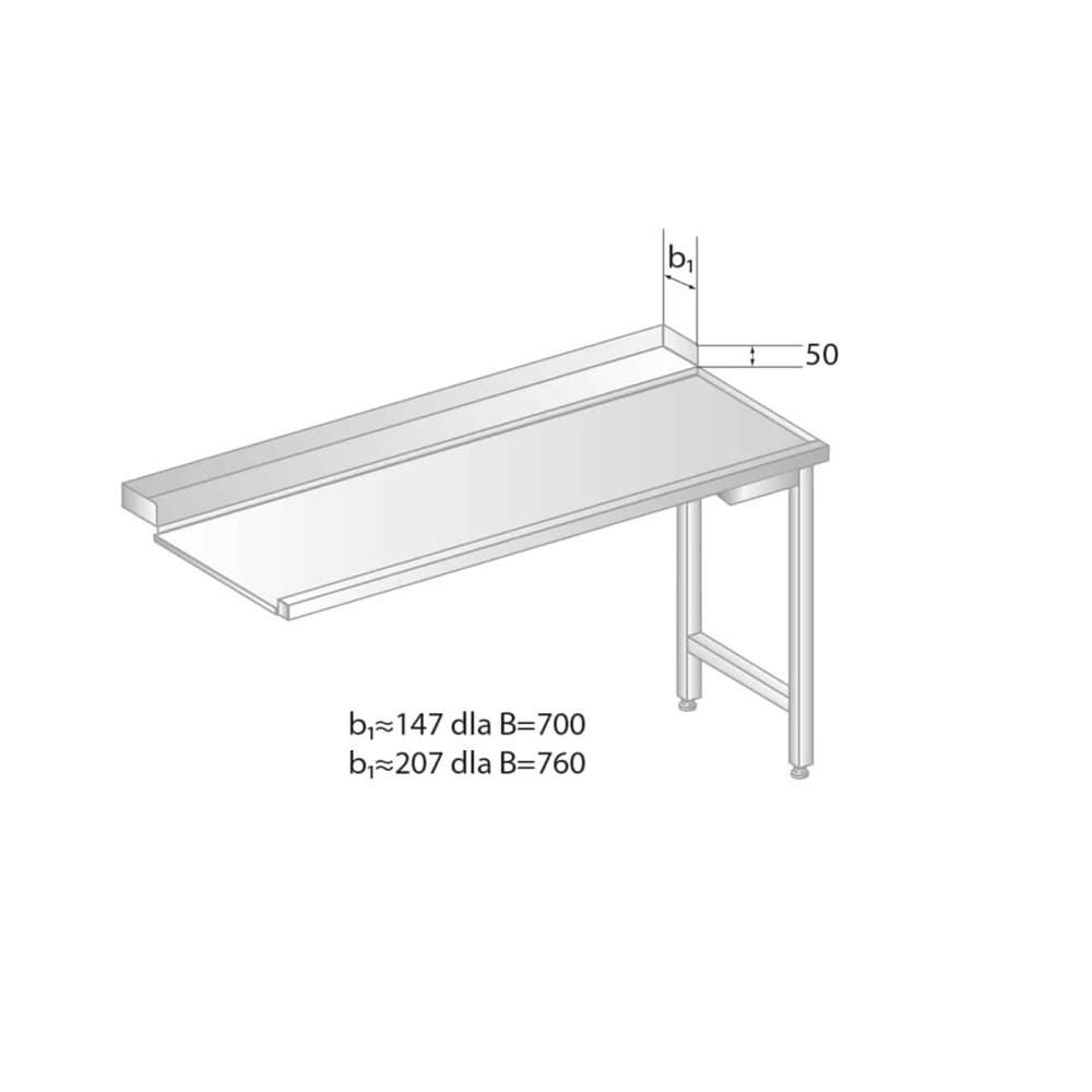 STÓŁ WYŁADOWCZY DO ZMYWAREK 1100x700x850 Dora-Metal DM-3265