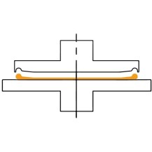 Prasa do ciasta do pizzy PR45 | podkład na pizzę z rantem Resto Quality PR45