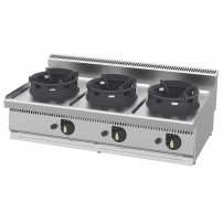 Wok gazowy 3-palnikowy | nastawna kuchnia wok | linia 700 | 31,5 kW | WC1270G