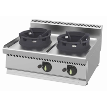 Wok gazowy 2-palnikowy | nastawna kuchnia wok | linia 700 | 21 kW | WC8070G