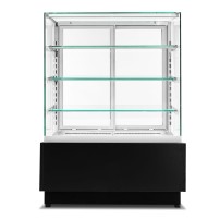 Witryna cukiernicza chłodnicza Dolce Visione Premium 900 | wnętrze ze stali nierdzewnej | 900x690x1300 mm