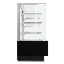 Witryna cukiernicza neutralna Dolce Visione Neutro Premium 900 | wnętrze ze stali nierdzewnej | 900x690x1300 mm
