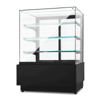 Witryna cukiernicza neutralna Dolce Visione Neutro Premium 1300 | podświetlany cokół | 1300x690x1300 mm