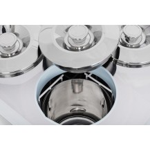 Dystrybutor do lodów | retro | 4 tub | okrągłe kuwety | GELATO POZETTI 4 BLUE