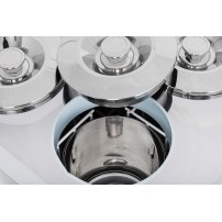 Dystrybutor do lodów | retro | 4 tub | okrągłe kuwety | GELATO POZETTI 4 BLUE