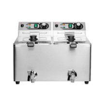 Frytownica elektryczna RESTO QUALITY RQF8LV2 | podwójna | z kranem spustowym | 2x 8 l | 2x 3 kW