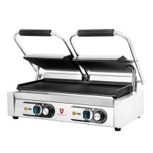 Kontakt grill podwójny | ryflowany | Resto Quality | 3,6 kW | 230 V | RESTO QUALITY RQK813A