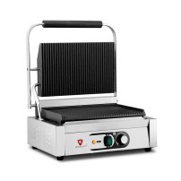 Kontakt grill pojedynczy | ryflowany | Resto Quality | 2,2 kW | RESTO QUALITY RQK812A
