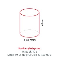 Kostkarka do lodu Hoshizaki RESTO QUALITY IM-65NE-HC-C | 55 kg/24h | chłodzona powietrzem | kostka cylinder | ø37x45 mm