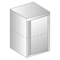 SZAFKA WISZĄCA DRZWI SKRZYDŁOWE NIERDZEWNA 400x400x600 Dora-Metal DM-3312