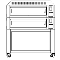 Piec elektryczny do pizzy | dwukomorowy | z podstawą | 9x30 cm | RESTO QUALITY COMP - 2S L9