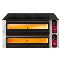 Piec elektryczny do pizzy | dwukomorowy | z podstawą z prowadnicami na blachy | 8x30 cm | RESTO QUALITY COMP - 2ST L6