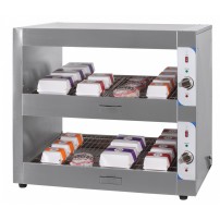 Podgrzewacz do burgerów | witryna grzewcza | dwie półki | 2 kW | 1000x600x900 mm | RESTO QUALITY RQBINPP100