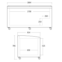 Zamrażarka chłodziarka skrzyniowa RESTO QUALITY SIF600C | sklepowa | boneta | od 7 °C do -24°C | 600 l