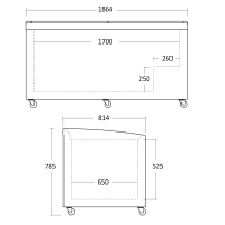 Zamrażarka chłodziarka skrzyniowa RESTO QUALITY SIF600C | sklepowa | boneta | od 7 °C do -24°C | 600 l