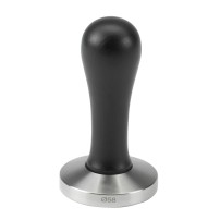 Tamper | ubijak do kawy | stal nierdzewna | czarna drewniana rączka | 58 mm | HEBBF58