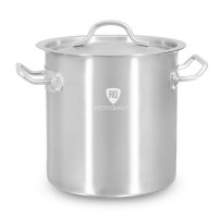 Garnek ze stali nierdzewnej z podziałką 6 l | 200x200 mm | z pokrywką | RQ12020