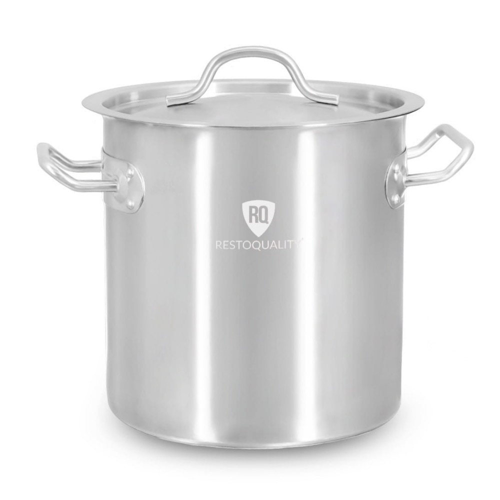 Garnek ze stali nierdzewnej z podziałką 6 l | 200x200 mm | z pokrywką | RQ12020