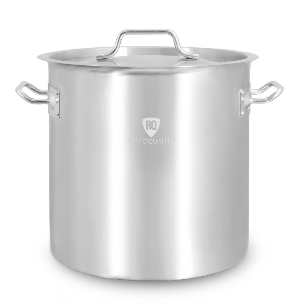 Garnek ze stali nierdzewnej z podziałką 17,2 l | 280x280 mm | z pokrywką | RQ12828
