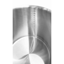 Garnek ze stali nierdzewnej z podziałką 17,2 l | 280x280 mm | z pokrywką | RQ12828