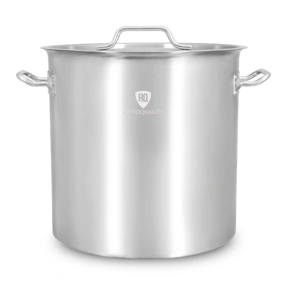 Garnek ze stali nierdzewnej z podziałką 21,2 l | 300x300 mm | z pokrywką | RQ13030
