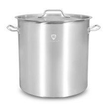 Garnek ze stali nierdzewnej z podziałką 50,2 l | 400x400 mm | z pokrywką RQ14040