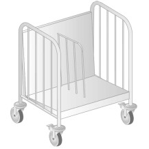WÓZEK DO TRANSPORTU TALERZY 650x500x850 Dora-Metal DM-3418