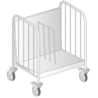 WÓZEK DO TRANSPORTU TALERZY 650x500x850 Dora-Metal DM-3418