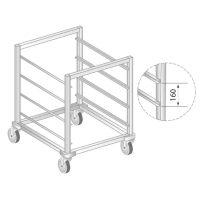 WÓZEK DO TRANSPORTU POJEMNIKÓW GN 398x550x850 Dora-Metal DM-3420