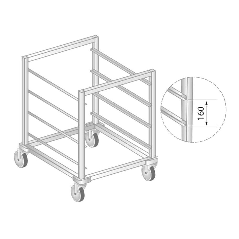 WÓZEK DO TRANSPORTU POJEMNIKÓW GN 603x700x850 Dora-Metal DM-3420