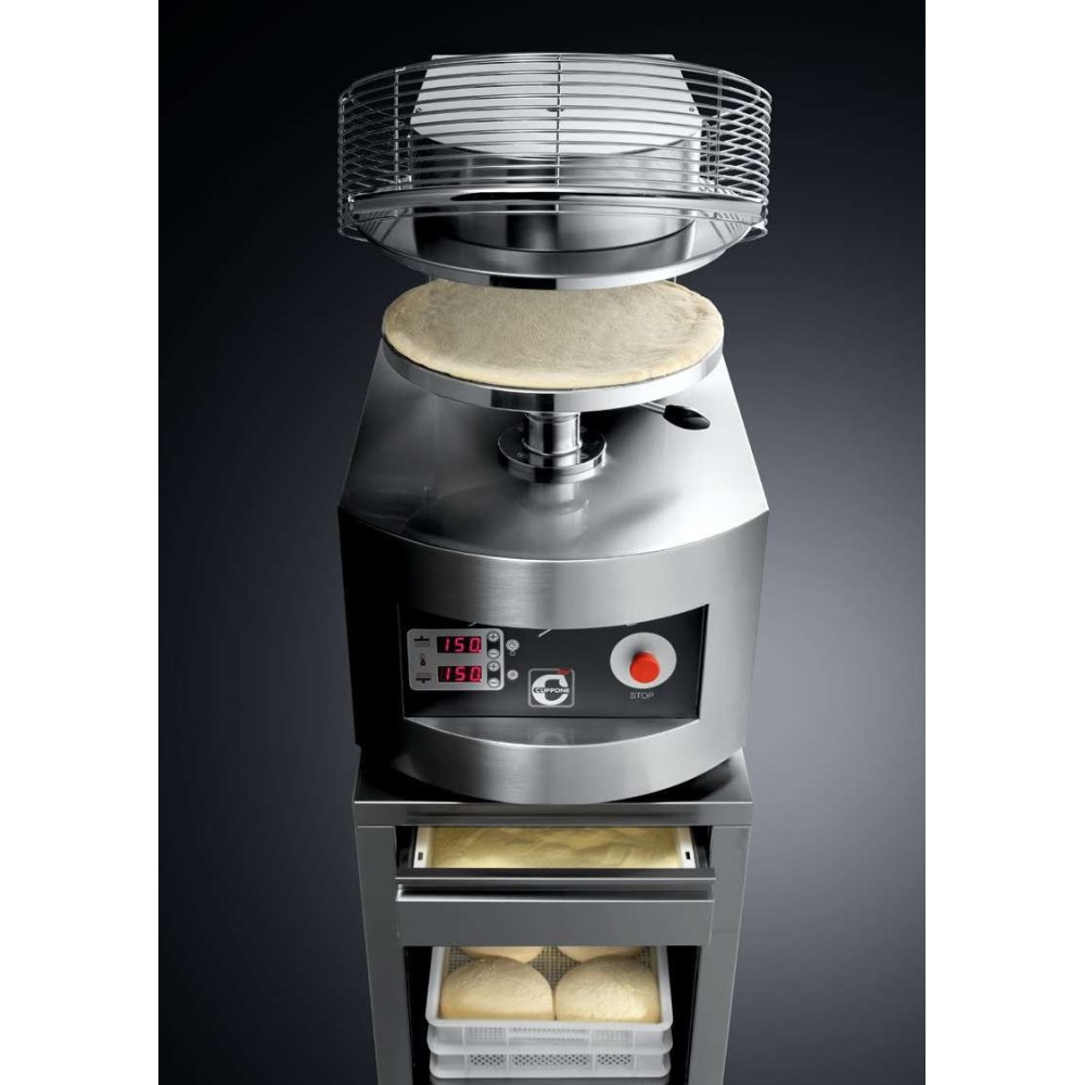 Prasa do ciasta do pizzy Cuppone Pizzaform | Ø45-49 cm | 400 placków/h | 6,6 kW | PZF/45DS