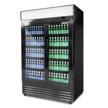 Szafa chłodnicza przeszklona RQ1300SL | 2-drzwiowa | drzwi przesuwne | 880 l | 1295x695x1990 mm