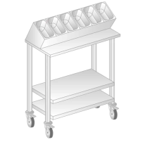 POMOCNIK KELNERSKI 970x500x1295 Dora-Metal DM-3430
