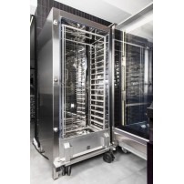 Piec konwekcyjno-parowy elektryczny | z wózkiem | piekarniczo-cukierniczy | automatyczny system myjący | 16x600x400 | 34,7 kW