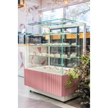 Witryna cukiernicza chłodnicza Dolce Visione Basic 1300 BIANCO | 1300x670x1300 mm