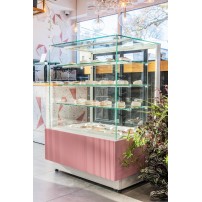 Witryna cukiernicza chłodnicza Dolce Visione Basic 1300 BIANCO | 1300x670x1300 mm