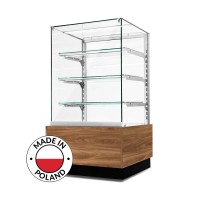 Witryna cukiernicza neutralna Dolce Visione Neutro Premium 700 | wnętrze ze stali nierdzewnej | 700x670x1300 mm