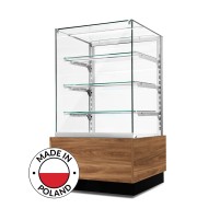 Witryna cukiernicza neutralna Dolce Visione Neutro Premium 700 | wnętrze ze stali nierdzewnej | 700x670x1300 mm