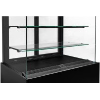 Witryna cukiernicza neutralna Dolce Visione Neutro Premium 700 | wnętrze ze stali nierdzewnej | 700x670x1300 mm