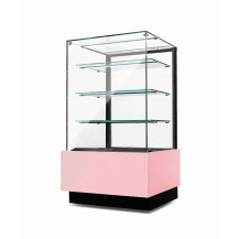 Witryna cukiernicza neutralna Dolce Visione Neutro Premium 700 | podświetlany cokół | 700x670x1300 mm
