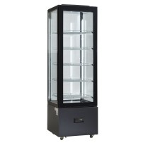 Witryna chłodnicza | cukiernicza | panoramiczna | LED | czarna | 250 l | DC402BB