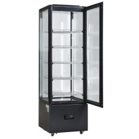 Witryna chłodnicza | cukiernicza | panoramiczna | LED | czarna | 250 l | DC402BB