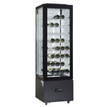 Witryna chłodnicza | cukiernicza | panoramiczna | LED | czarna | 250 l | DC402BB