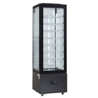 Witryna chłodnicza | cukiernicza | panoramiczna | LED | czarna | 250 l | DC402BB